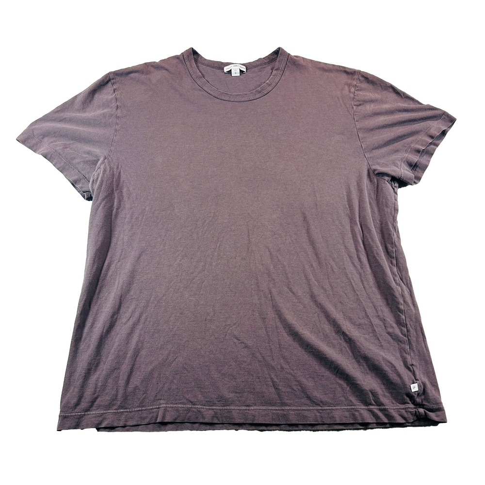 James Perse T-Shirt Mens 4 Purple Standard Short Sleeve Cotton Slight Sun Fade